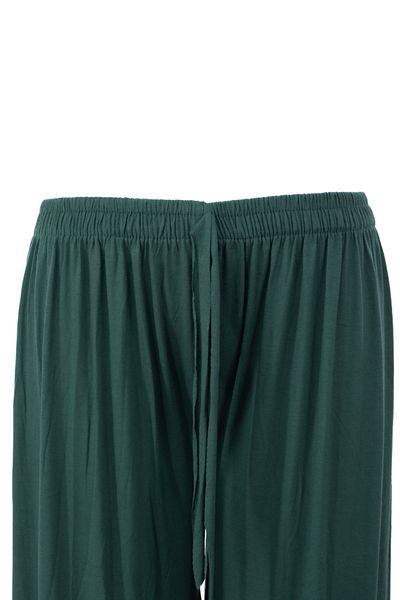 Oppland Women's Elastic Waist Large Size Comfortable Full-Mold Lycra Viscose Combed Fabric Trousers