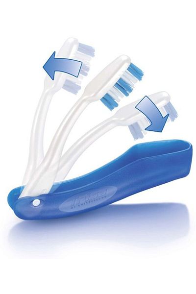 Trisa Travel Soft/medium Manual Toothbrush Mini Toothpaste 15 ml 622346 Blue