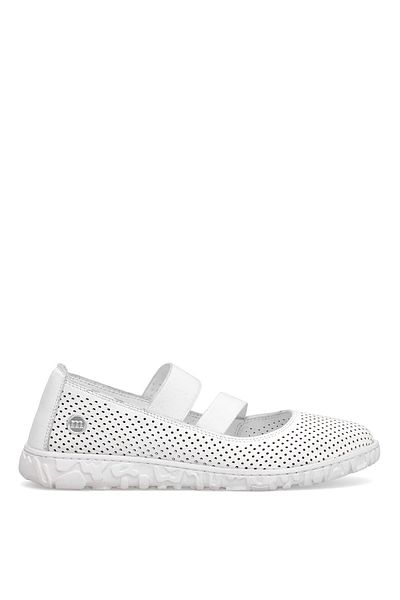 Mammamia D25YA-645 Pantofi casual de damă din piele naturală alb