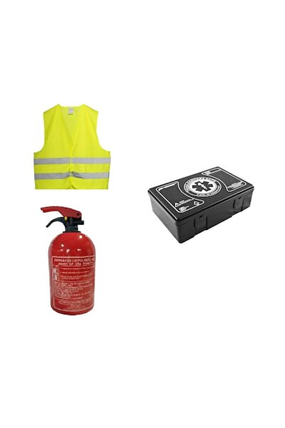 motor starter Kit siguranta auto valabilitate 5 ani, Stingator cu pulbere, Vesta reflectorizanta, Trusa medicala