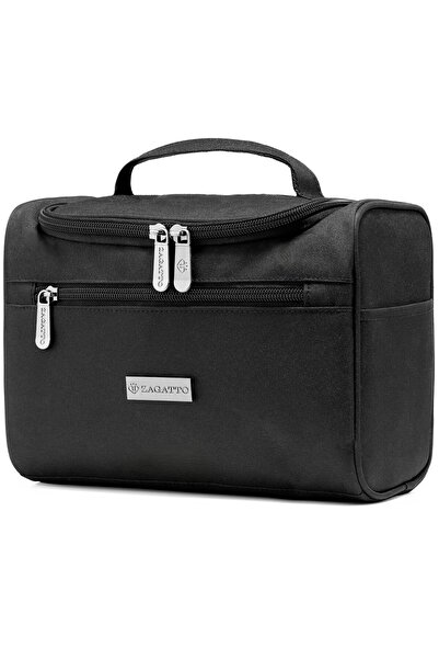 zagatto Geantă cosmetică de călătorie Zagatto®, neagră, impermeabilă, spațioasă, cu agățat inclus, ZG908