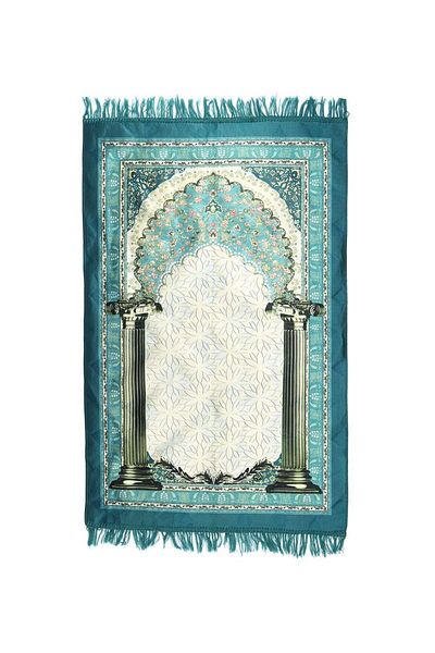 MANASEK Makkah Printed Polyester Prayer Mat (70x110 CM)