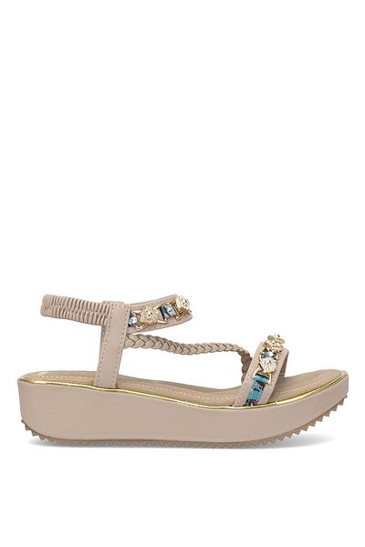 Guja 25Y121-4 Women's Stone Flat Sandals Beige