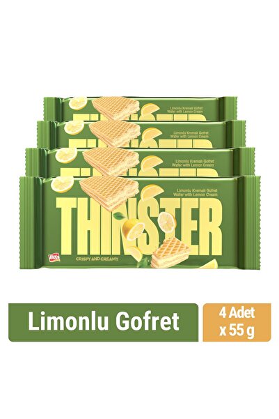 Thinster Limonlu Kremalı Gofret 55 gr x 4 adet