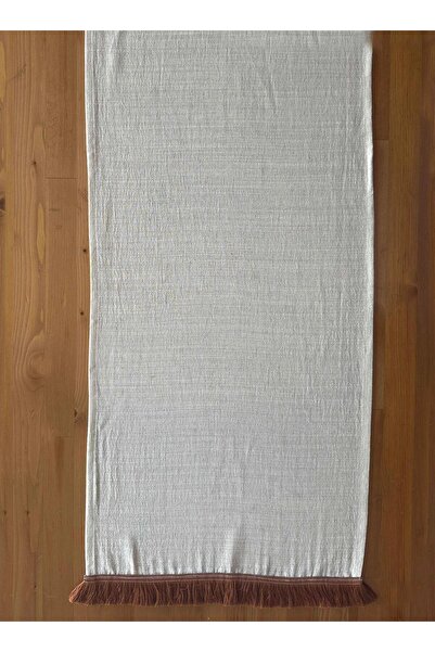 Markaev Lite Brown Fringe Detailed Runner 50X140