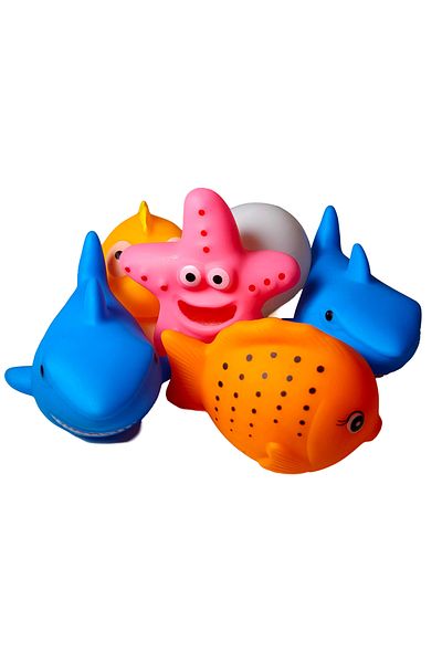 OEM Marine Themed Bath Toys, 6 Pieces for Kids and Babies, Pool and Bathtub Toys
