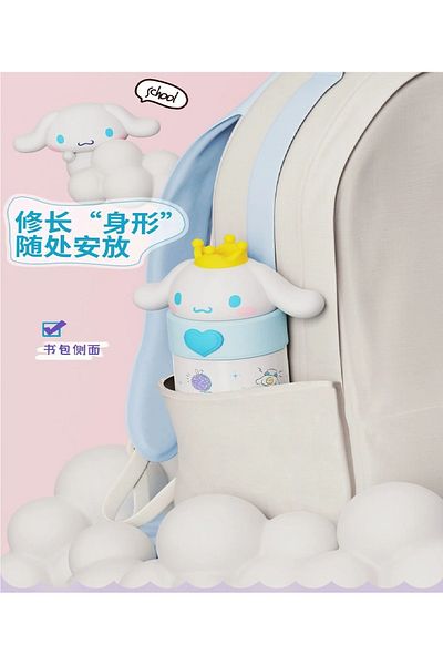 BABUN Sanrio Licensed Stainless Steel Kuromi Cınamoroll 350 ml Cold and Warm Children's Thermos
