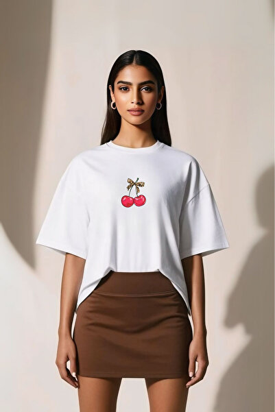 EFFRENATU Μπλουζάκι Unisex με κοντό μανίκι Little Cherry με τύπωμα