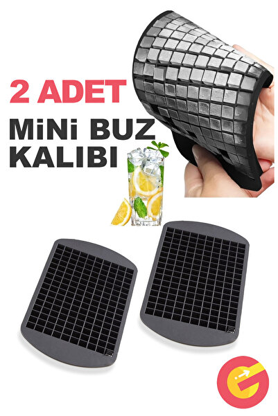 GüncelÇarşı 2 Adet 160'lı Mini Küp Buz Kalıbı Silikon Buzluk Esnek Dayanıklı ...