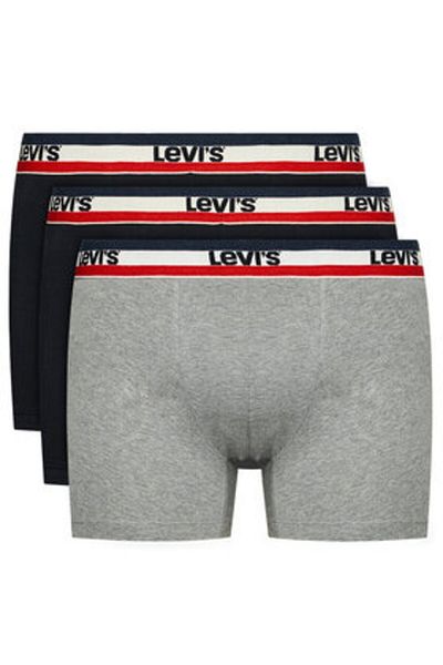 Levi's levi's Set de 3 boxeri pentru bărbați 37149-0544 Negru, Gri
