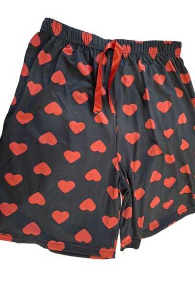 Nisa Women's Battal Milano Fabric Heart Patterned Cotton Shorts