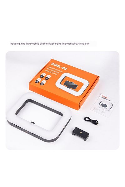 Choice ZGRL02 Three-color dimming, ring rabbit cage fill light selfie live broadcast photography light with