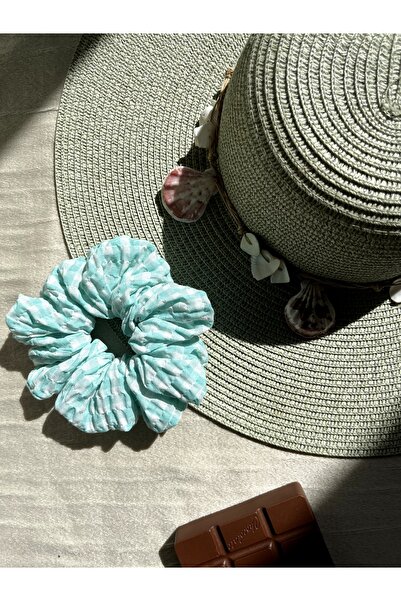 Freya Scrunchie Saç Tokası - Kareli Desen