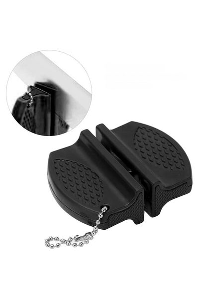 varioshop VarioShop® Knife Sharpener, 2 Sharpening Levels, Portable, 7 x 6 cm, Black