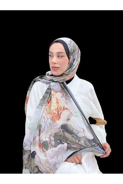 Freeista Black-Water Green Patterned Shawl Lina 25042507340