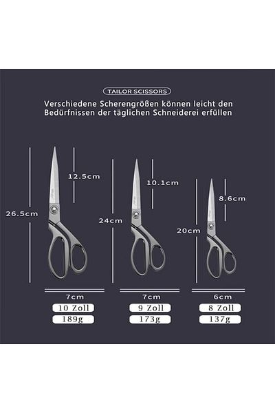 Mr Do professional scissors, stainless steel, silver/gray, 26.5 x 6.9 x 1.7 cm