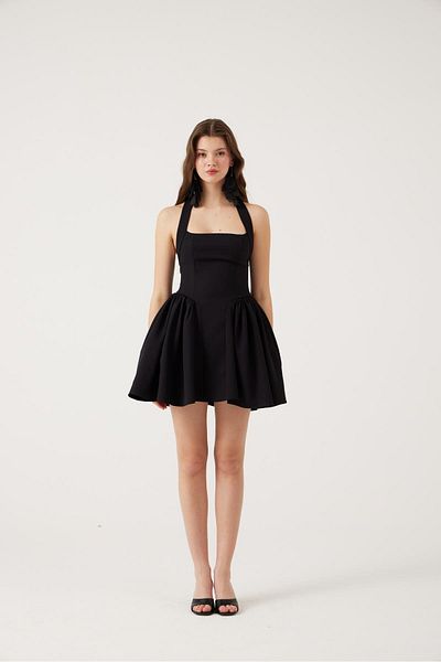 HOLLY LOLLY Mini Felici Dress with Pockets Black
