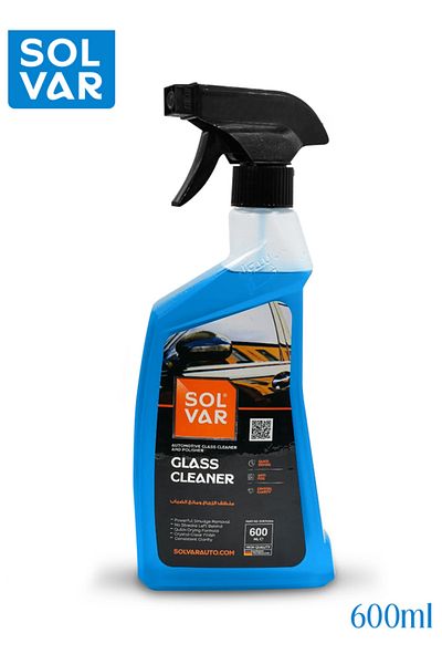 SOLVAR Glass Cleaner – Quick-Drying, Streak-Free Automotive Glass Cleaner & Polisher, 600ml