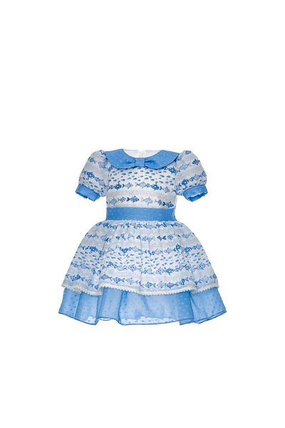 Pamina Rochie cu fundă la spate, Bella, Albastră, 311005 - 98 cm, Albastră