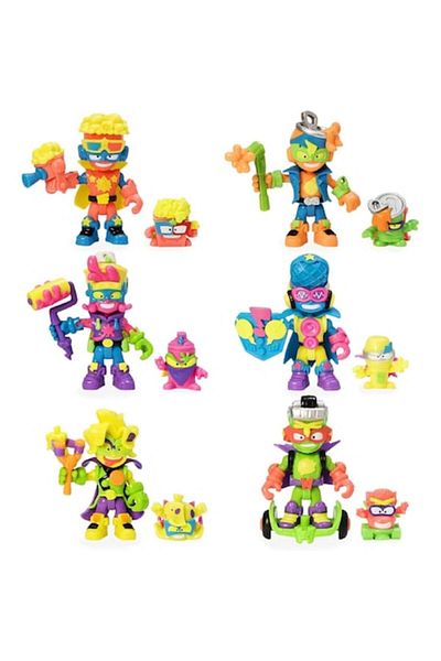 SuperThings Set 6 figurine Superthings Neon Power - Figurină Copil, 7cm