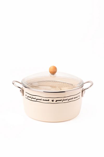 EMAYlab Mood Enamel Frying Pot/Fryer (Special Pyrex Lid)