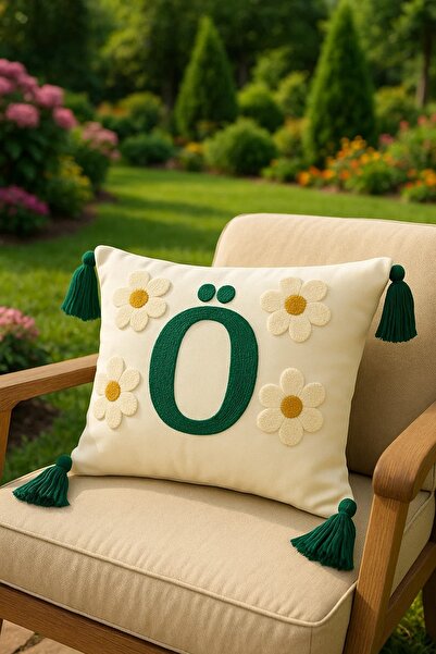 SAYMİNE غطاء وسادة على شكل حرف K من Punch Letter Model Letter O