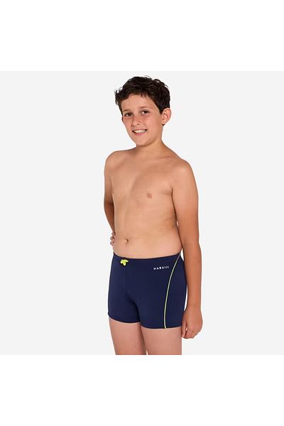 Decathlon Costum de baie boxer pentru copii - Albastru închis - 100 PLUS
