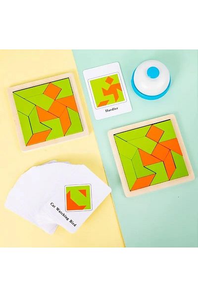 OEM Joc Tangram de logica si concentrare, din lemn