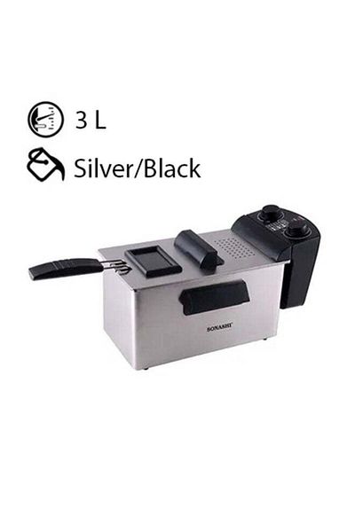 sonashi Electric Deep Fryer With Stainless Steel Housing - 3.0l Capacity