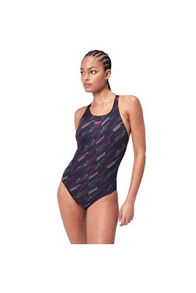 SPEEDO Hyperboom Allover Medalist Kadın Yüzücü Mayosu