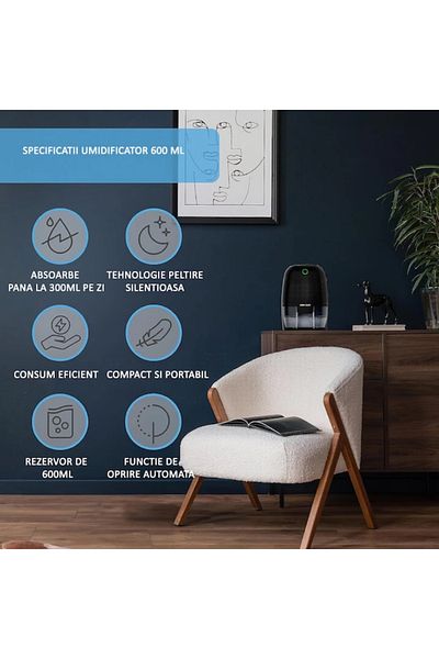 varioshop VarioShop® Home Dehumidifier, Auto Shut-Off Function, Portable, Silent, Capacity