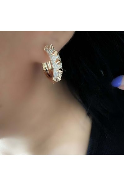ACAR TAKI Xuping Zircon Stone Nail Model Earrings-Rose Acr4771