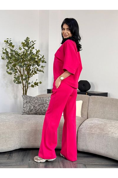 RAMONA BADESCU EXCLUSIVE Casual green set with zipper and wide pants – light and versatile