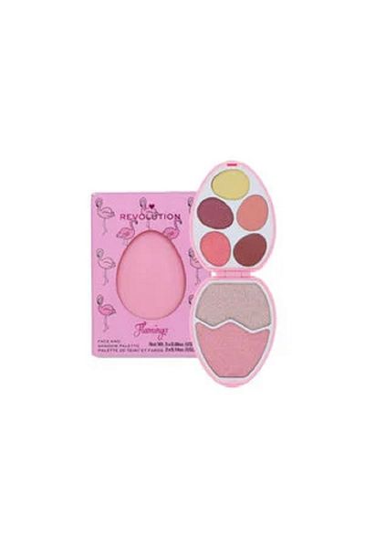 MAKEUP REVOLUTION Paleta farduri Makeup Revolution I ♥ Revolution Easter Egg Face and Shadow Palette, Flamingo