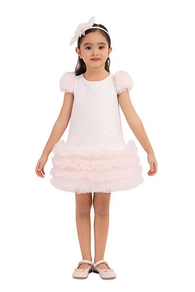Pamina Rochie din tul, - scurtă, roz, cu bentiță asortată, 33344 - 110 cm, roz