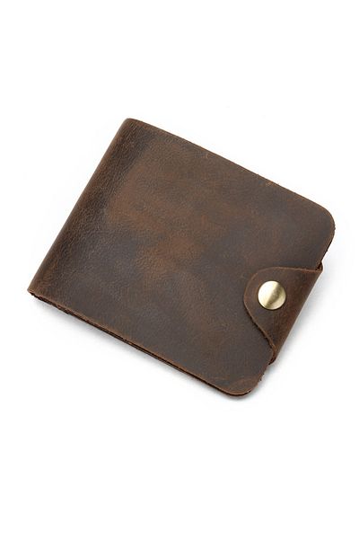 Busy Lady&Gentleman Men's wallet Echo, premium genuine leather, ID card pocket, card slots, license, brown