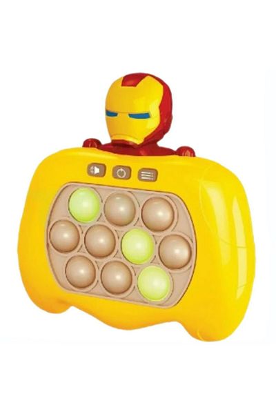 OEM Pop it console/electronic toy, with sound and lights, yellow, Iron Man