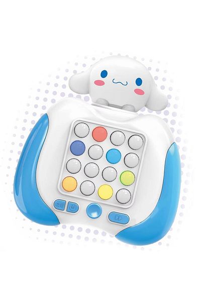 OEM Joc interactiv POPIT Consola, antistres, cu sunete, 16 butoane si lumini RGB, 7 moduri de joc, Blue