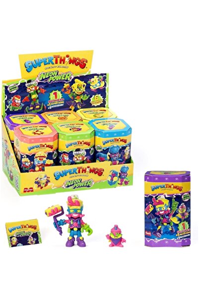 SuperThings Set 6 figurine Superthings Neon Power - Figurine Kid, 7cm