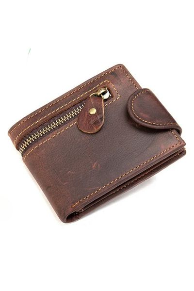 Busy Lady&Gentleman Walter men's wallet, genuine leather, multiple compartments, photo, ID card