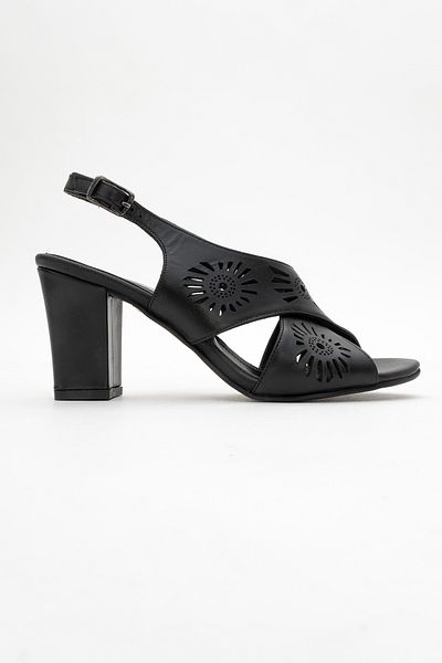 Ataköy Ayakkabı WOMEN'S LEATHER THICK HEEL SHOES