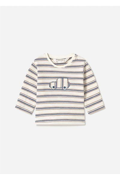 MAYORAL Baby Boy Striped Badi Cream 1038
