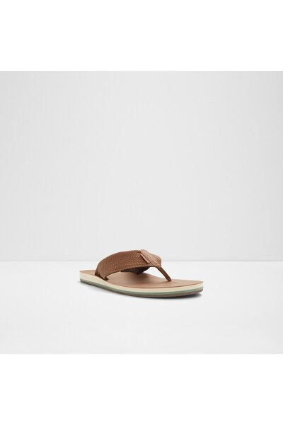 Aldo TAJ - Erkek Suni Deri Orta Kahve Terlik