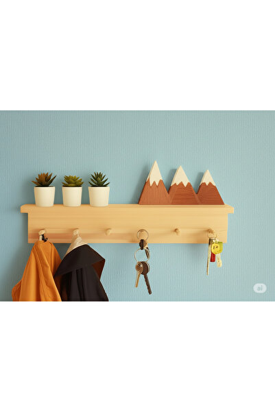 ATÖLYE DÜNYASI Dekoratif Askılı Raf 40cm X 12cm X 9cm