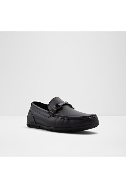 Aldo Orlovoflexx - Erkek Hakiki Deri Açık Siyah Slip-on Ayakkabı