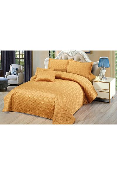 CHIRASO CHIRASO Velvet Duvet Cover Set, 5 Pieces, Duvet Cover 220 x 240 cm, 4 Pillowcases, orange