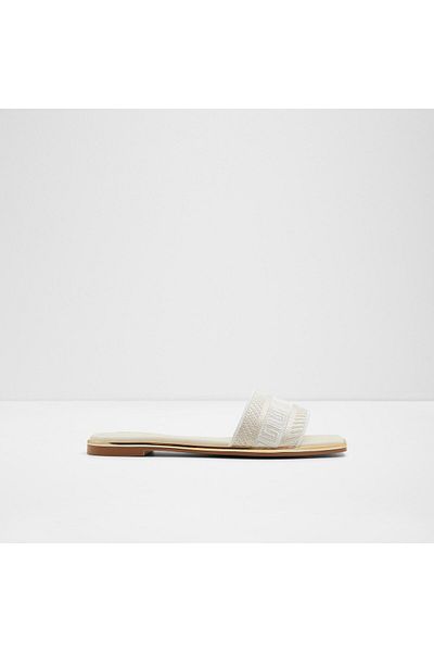 Aldo Oceania - Women's Textile Beige Flat Slippers