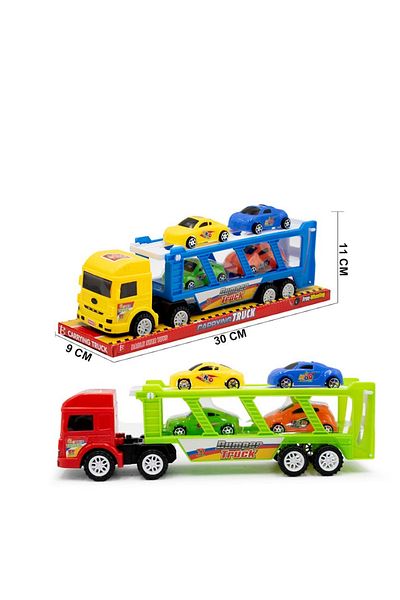 rexa Kids Plastic Super Trucks Toy with 4 Mini Car Toy Friction Power Truck with Small Cars (Multicolor)