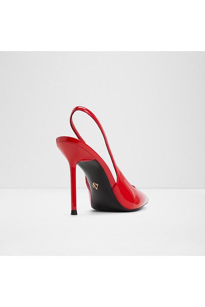 Aldo Puckerup - Women's Faux Leather Red Stiletto Laceless Heeled Shoes