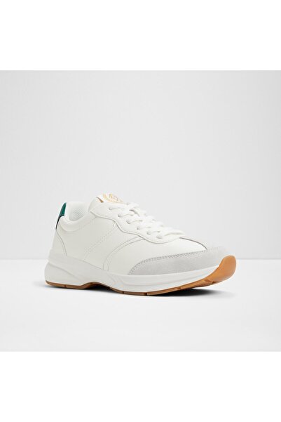 Aldo Clubchic - Women's Faux Leather White Multi Flat Laced Modern Design Sneakers